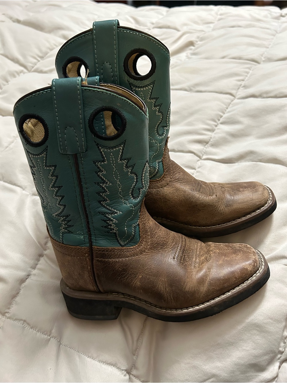 Smoky Mountain Girls Leather Western Boots Size 12